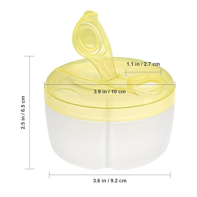 Accmor Baby Formula Dispenser On The Go, Formula Container to Go, Non-Spill Rotating Three-Compartment Formula Dispenser and Snack Storage Container for Infant Toddler Traveling