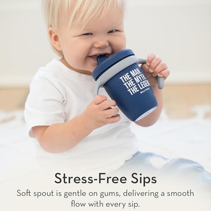 Bella Tunno Sippy Cup, Silicone Training Cup with Transition Handles for Infants, Toddlers & Kids, Babies 6-12 Months & Toddlers 1-3 Years, Boys & Girls, Drink Up Buttercup, 8 oz