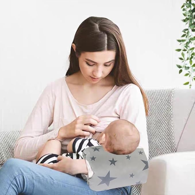 Cozy Cradle Pillow, Cozy Cradle Arm Pillow, Baby Nursing Pillow Head Support Pillow for Breastfeeding Bottle Feeding (Gray Pinstripes)