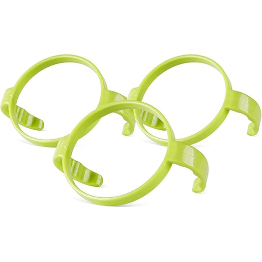 Botabee Baby Bottle Handle Grip for Comotomo 5 Ounce and 8 Ounce Silicone Bottles - Pack of 3 (Green)