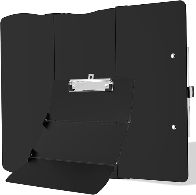 Clipboard Foldable Without Edition Cheat Sheets Aluminum 3 Layers Foldable Clipboards Pocket Size Profile Clip Clipboards Notepad for Students, Nurses,Contractor Trucker Driver