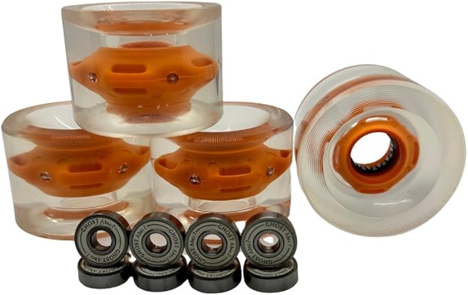 Clear Longboard Skateboard - Transparent Acrylic Long Boards with Light-Up LED Wheels for Smooth Rides - Ride The Streets in Style with Longboard Built for Beginners & Pros Alike