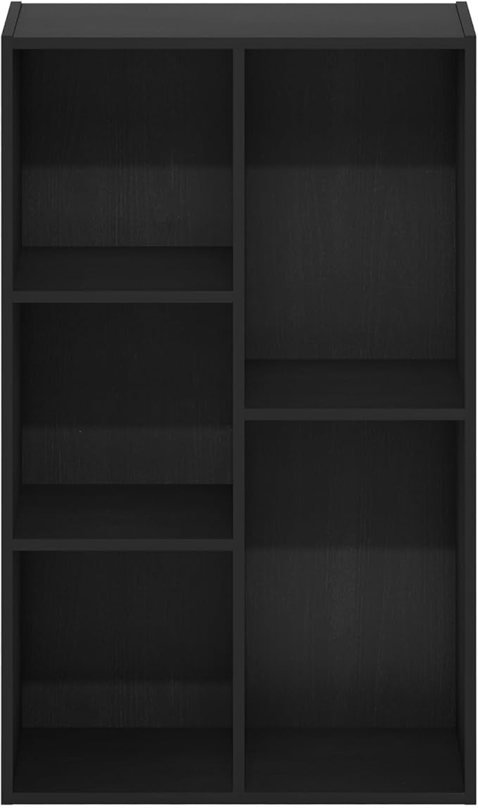 Furinno Luder 5-Cube Reversible Open Shelf, Blackwood