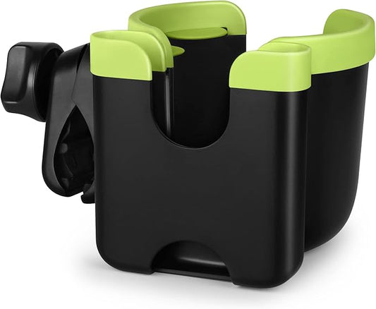 Accmor Stroller Cup Holder with Phone Holder, Bike Cup Holder, Universal Cup Holder for Uppababy Nuna Doona Strollers, 2-in-1 Cup Phone Holder for Stroller, Bike, Wheelchair, Walker, Scooter