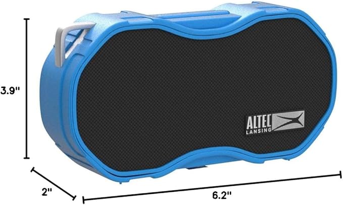 Altec Lansing Baby Boom XL - Waterproof Bluetooth Speaker, Wireless & Portable Speaker for Travel & Outdoor Use, Deep Bass & Loud Sound, 1 Pack, Blue