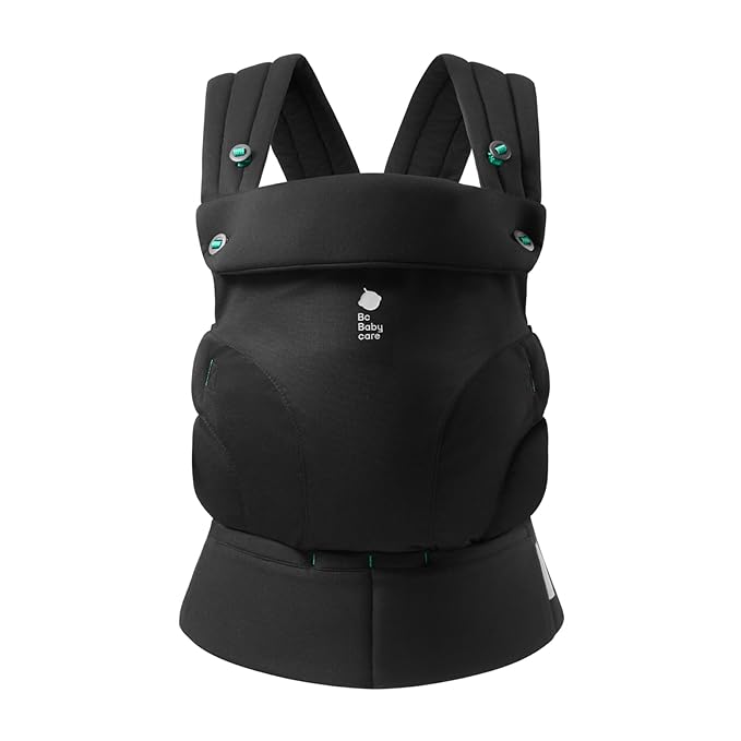 Bc Babycare CocoonGo Baby Carrier – CloudTouch Soft & Ergonomic Baby Carrier for 7–44 lbs | Easy to Wear, Adjustable Fit, Travel-Ready, Machine Washable (Black)