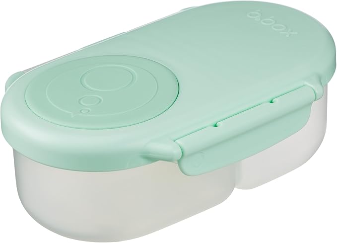 b.box Snack Containers for Kids, Toddler Snack Box Container, Reusable Small Bento Box for Lunch, School & Travel, Leak Proof, BPA free, Dishwasher Safe, Ages 4 months+ (Spearmint, 12oz capacity)