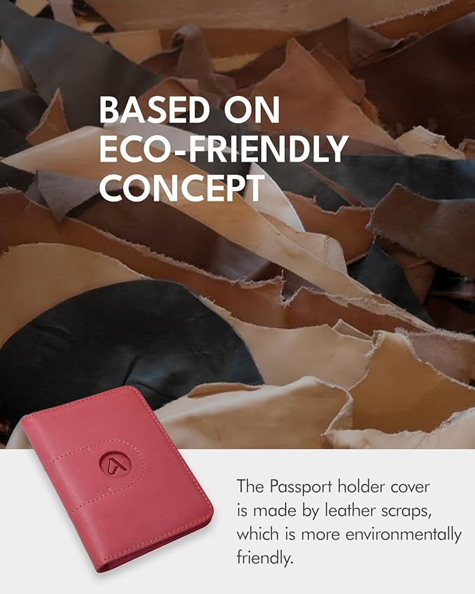 ALLIVE Genuine Leather Passport Holder with Airtag, Travel Must Haves Airport Essentials, Case Travel Gifts