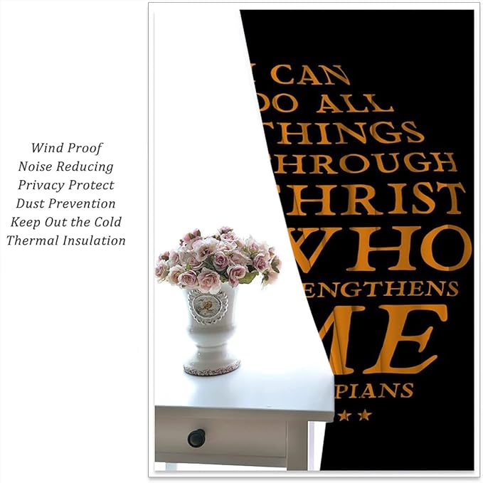 Basketball Blackout Curtains for Boy Girl Room Darkening Decor,Sport Theme and Motto Dark Background Bedroom Living Room Home Rod Pocket Thermal Insulated Window Curtain/Drapes Panel,63x63 Inch…