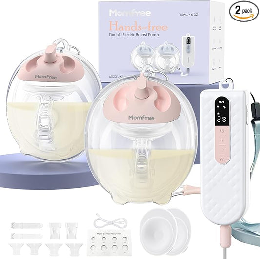 Breast Pump Hands Free K3 Updated,Wearable Breastfeeding Pump with Soft Double-Seal Flange,1800mAh Long Battery Life & LED Display, 3 Modes & 9 Levels Electric Breast Pumps Portable 15-24mm
