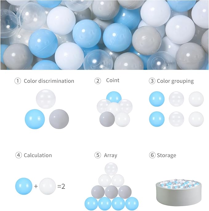 GOGOSO 100 Pieces Ball Pits Balls - 2.2 inch Pearl Pink Plasticballs for Children Toddlers Plastic Oceanball Swim Toys Bals for Kids Playhouse Pool