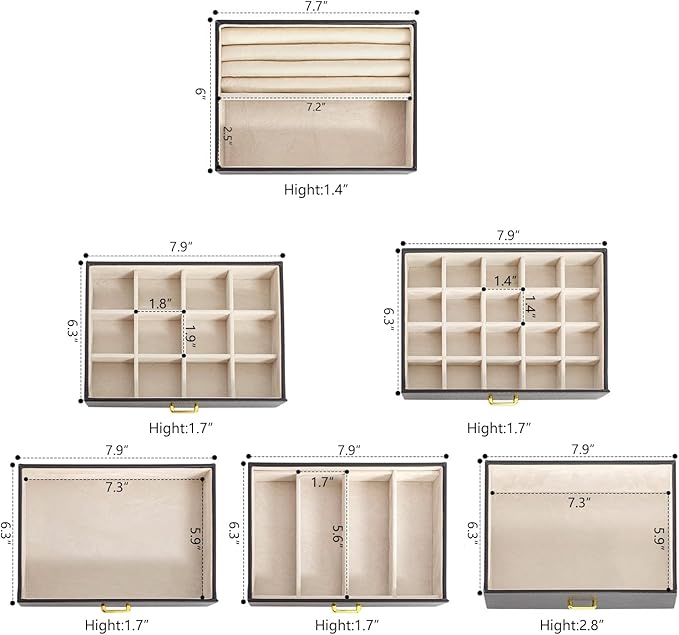 AKOZLIN Huge Jewelry Box Organizer Functional Lockable, Large Leather Jewelry Storage Case for Women Girls Ring Necklace Earring Bracelet Holder Organizer with Mirror