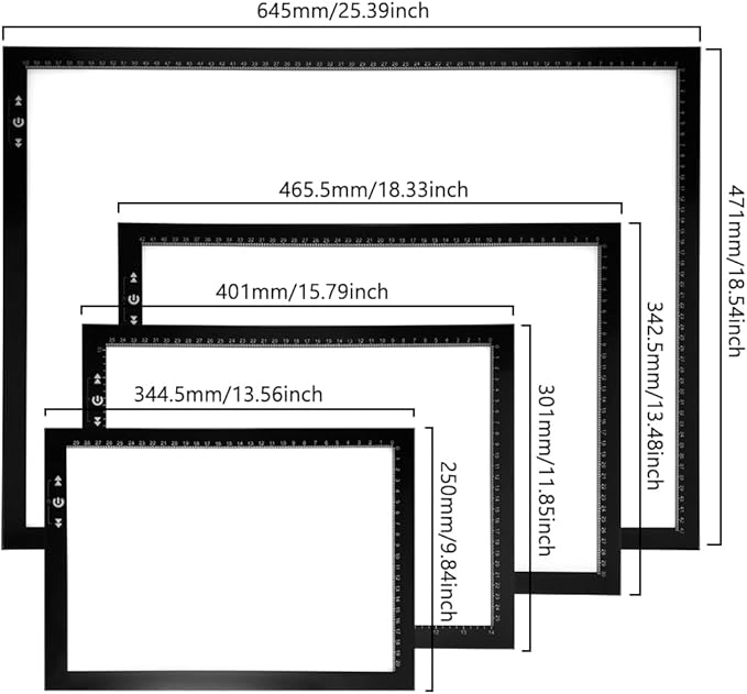 HSK B4/A3s Artist tracing Light Box Copy Table,USB Power Dimmerable 6000 Lux Lock Button Artcraft Light Pad for Tatto Drawing, Sketching, Animation,Diamond Painting