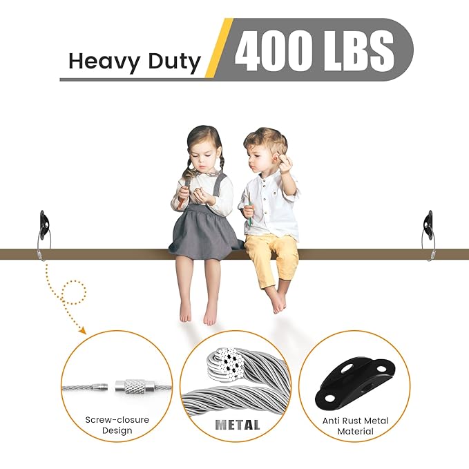 Furniture Anchors (10 Pack) Anti Tip Furniture Straps for Baby Proofing, 400lbs Tension Earthquake Resistant Metal Straps, Furniture Wall Anchor Prevent Baby Pet from Falling Furniture