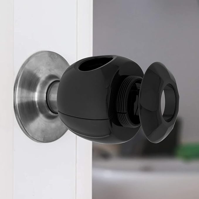 Black - Door knob Baby Safety Cover - 5 Pack - Deter Little Kids from Opening Doors with A Child Proof Door Handle Lock - Driddle