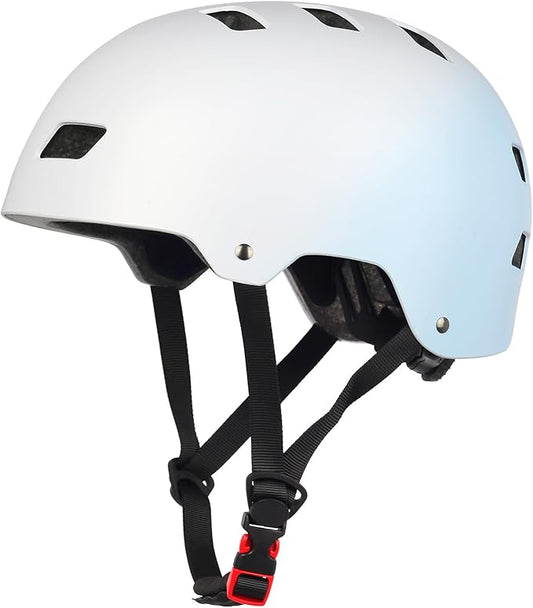 Bike Skateboard Helmet, Adjustable and Multi-Sport for Skate Scooter, 3 Sizes for Adult Youth Kids Toddler
