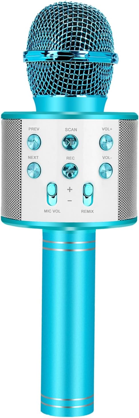 Bluetooth Karaoke Microphone Wireless: Portable Handheld Mic for Kids Adults Singing - Perfect for Christmas Birthday Holiday Party