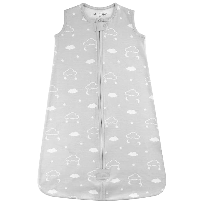 Baby Sleep Sack 1.0 TOG, Organic Cotton Baby Wearable Blanket with Two-Way Zipper, Swaddle Transition Baby Sleeping Bag, All-Season Sleep Sack for Newborn Infant Toddler Boy Girl, 6-12 Months, 1-Pack