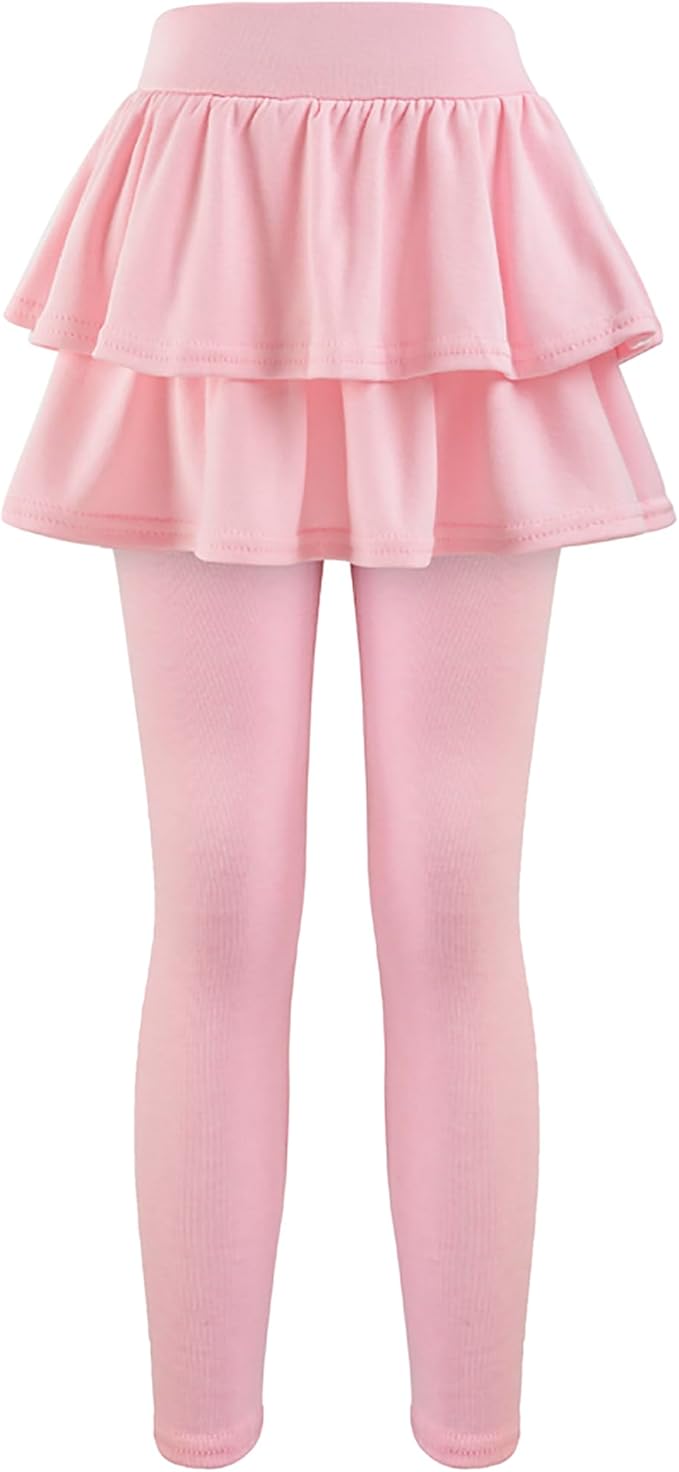 Girls School Uniform Pants Leggings with Skirts Stretch Warm Jegging 4-12 Years