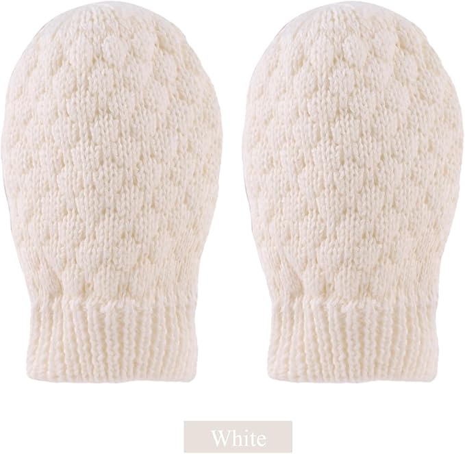 Baby Knit Mittens Toddler Boys Girls Gloves Winter Infant Newborn No Scratch Mitten 0-3 Years