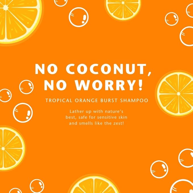 Clean Kids Naturally Tropical Shampoo- EWG Verified, All-Natural, Coconut-free, Gluten-free, Vegan, and Cruelty-free, Paraben-Free (16 Fl Oz, Orange Burst)