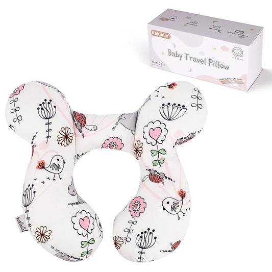 KAKIBLIN Baby Neck Pillow, Upgraded Baby Support Pillow,Babies Head Pillow,Neck Support Pillow for for Car Seat,Pushchair,Travel (Hippo)