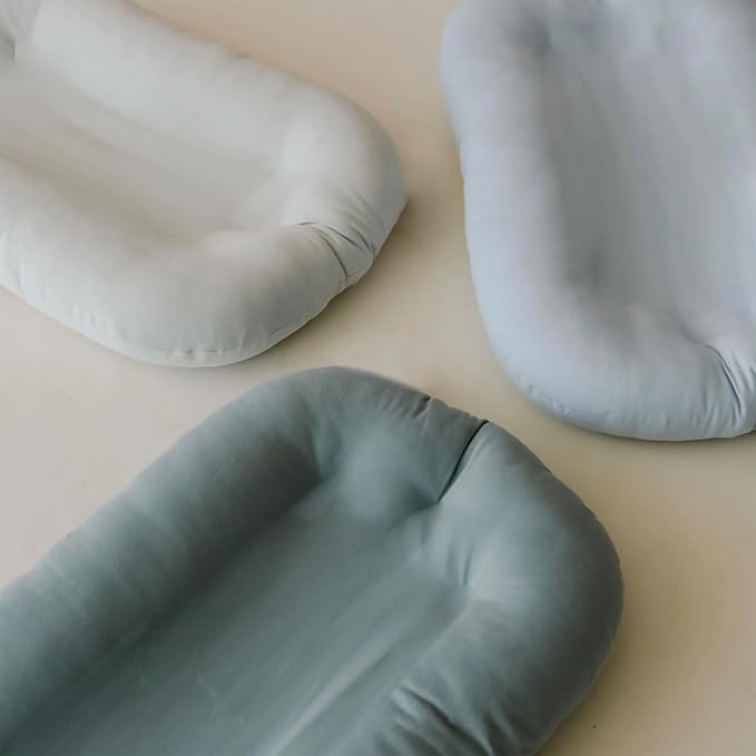 Baby Lounger - Snuggle Cozy Me Infant Lounger for Newborns | Breathable & Soft, Portable Awake-Time Pad, Essential Baby Gift- Coffee (Lounger Cover Included)