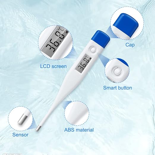 Berrcom Digital Thermometer for Adults, Kids, and Babies, Oral Rectal Underarm Medical Thermometer with Fever Alarm and C/F Switchable