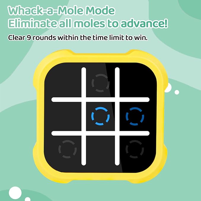 Electronic Tic Tac Toe Game - Electronic Puzzles Portable Handheld Games, 3-in-1 Tic Tac Toe Bolt Game Travel Tic Tac Toys for Educational Memory Growth, Infinite Tic-Tac-Toe Board Games for Ages 3+