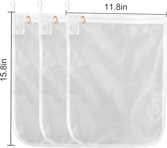 GOGOODA Delicates Laundry Bags, Fine Mesh Wash Bag for Lingerie, Underwear, Bra, Silk, Socks with Hanging Loop