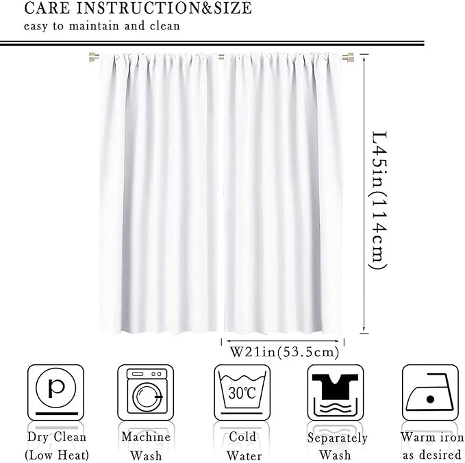 Cartoon Dinosaur Curtains for Kids Boys Girls Home Decor Colorful Cute Dino Animals Print Pattern Rod Pocket Blackout Window Drapes for Nursery Baby Bedroom Playroom W21xL45in Decor