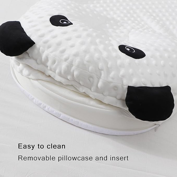 Infants Feeding Pillow, Infants Multifunctional Feeding Support Pillow 3 Piece Set, Infants Anti Breastfeeding Anti Choking Bed Medium Feeding Pillow, Travel Portable Removable Support Pillow, Cream