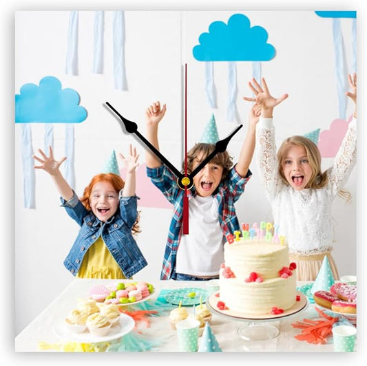 Generic Custom Clocks for Walls Personalized Clocks with Photo Text Logo Customized Round Clock for Birthday Wedding Present Family Friends Gifts, 12inch-30cm