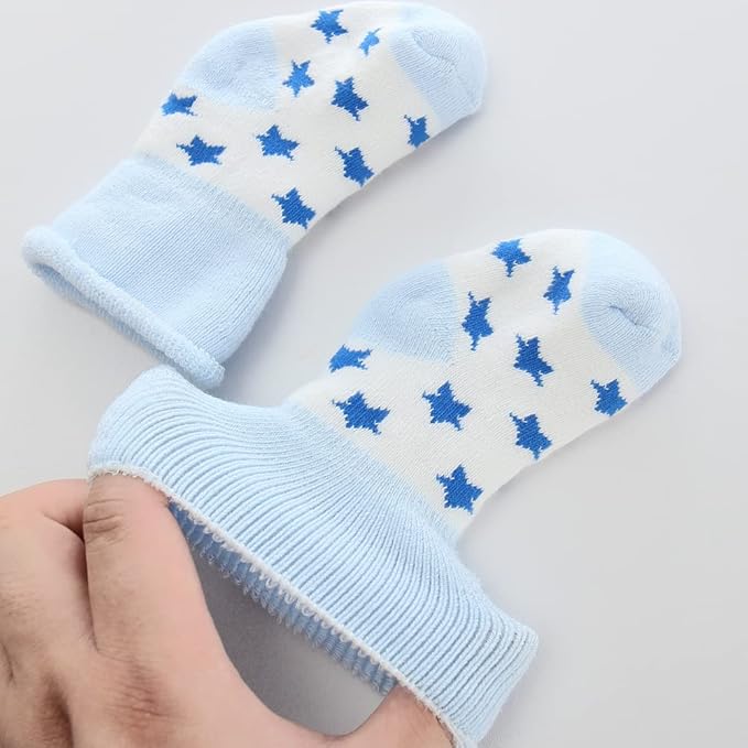 Newborn Baby Boy Girl Caps Mittens Socks Set Cotton Baby Essentials Accessories (Hats+Gloves+Socks)