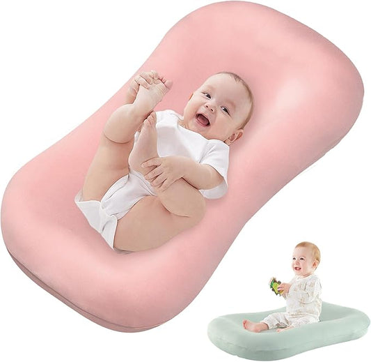 Baby Lounger Pillow, Infant Lounger for 0-24 Months, Soft Cotton and Portable Baby Lounger for Home (Pink)