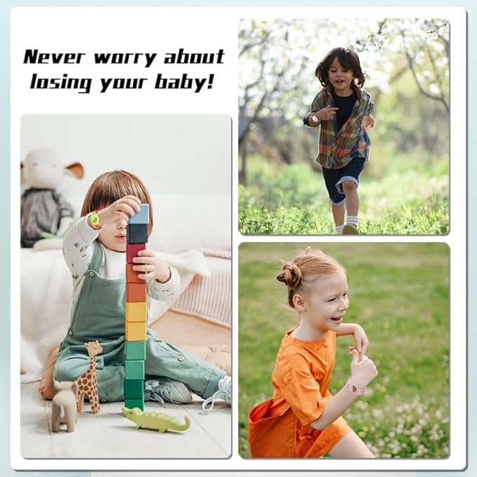 2 Pack Kids Bracelet Compatible with AirTag, GPS Kid Tracker Holder Braided Wristband for Apple Air Tag, 2022 Upgraded Nylon Adjustable Anti Lost Watch Band Fits Airtag for Kids Children Elders