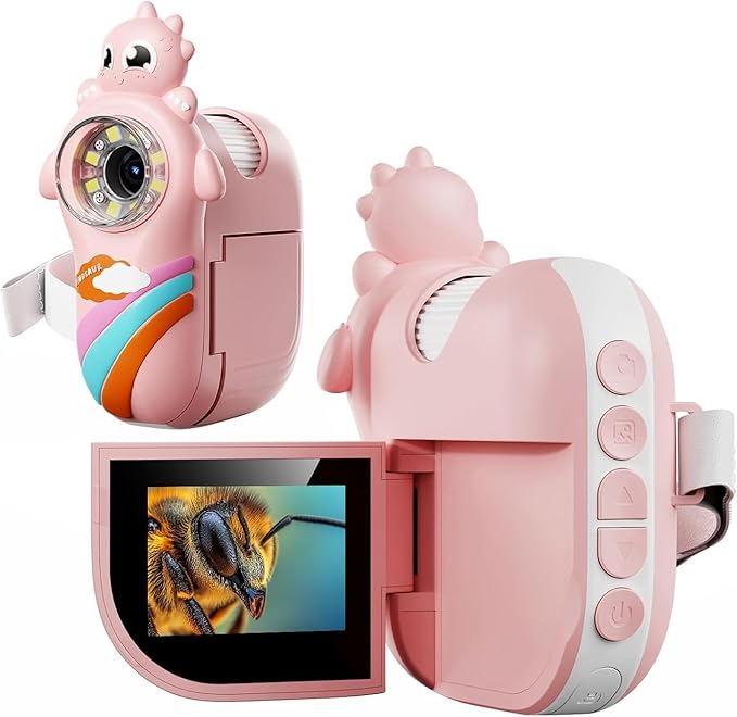 Kids 1000X Handheld Portable Microscope With 8 Adjustable LED Lights, 2-Inch LCD Screen Pocket Mini Telescope for Kids Toddlers - Education Christmas Birthday Gifts Toys