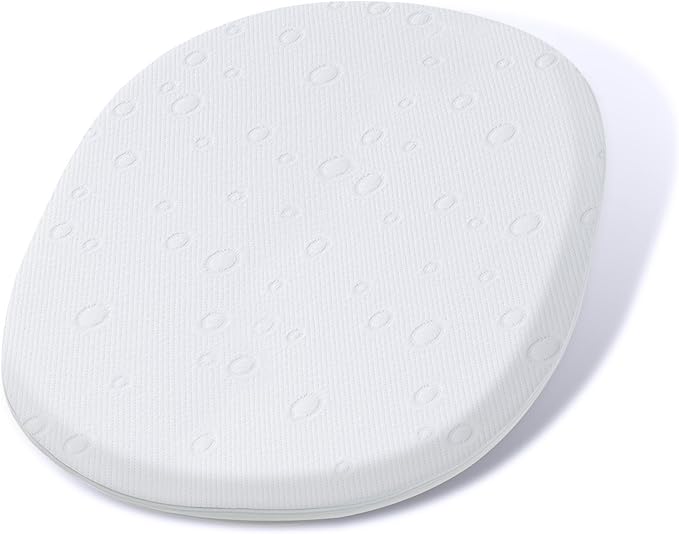 Baby Bassinet Mattress, 24" x 20.8" x 2" Dual Sided Gel Memory Foam Mattress with Breathable Removable Soft Cover Fit for Graco Pack n Play Dome LX Bassinet