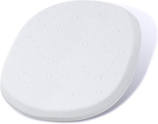 Baby Bassinet Mattress, 24" x 20.8" x 2" Dual Sided Gel Memory Foam Mattress with Breathable Removable Soft Cover Fit for Graco Pack n Play Dome LX Bassinet