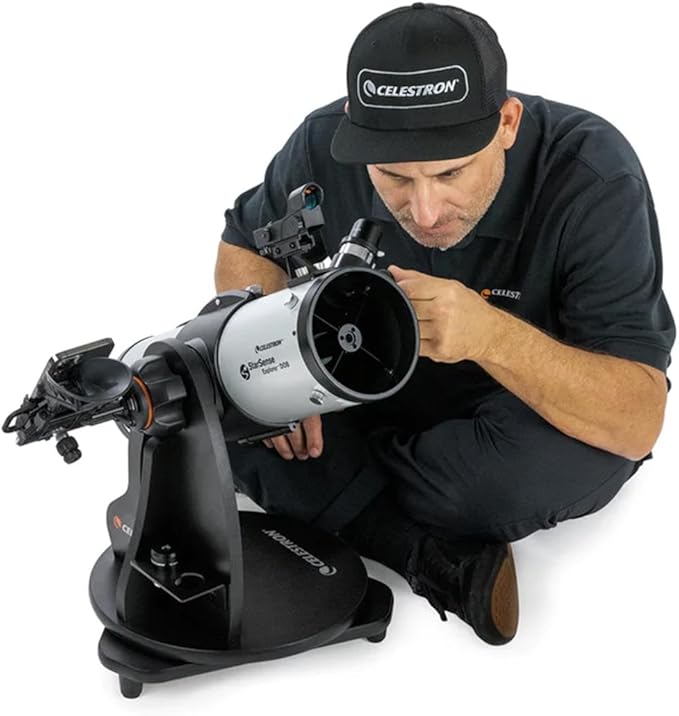 Celestron StarSense Explorer 114AZ App-Enabled Telescope – 114mm Tabletop Dobsonian with Smartphone Dock & StarSense App – iPhone & Android Compatible – Easy-to-Use for Beginners