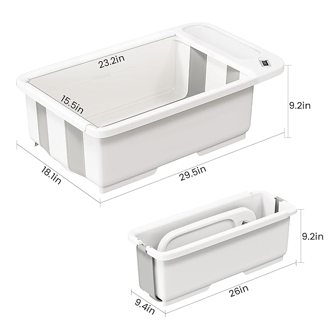 Collapsible Baby Bathtub with Smart Temperature Display, Portable Travel Bathtub, Ideal for 0-36 Months Infants