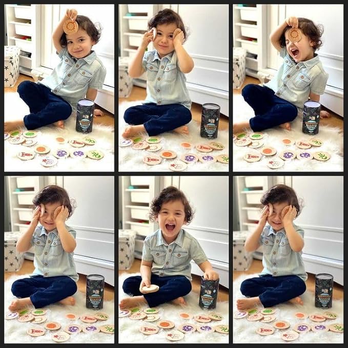 bee smart Wooden Memory Game - Matching Memory Game for Kids 3 and Up, 16Pcs | Educational Toy for Preschool Toddlers Board Games (Dinosaurs)