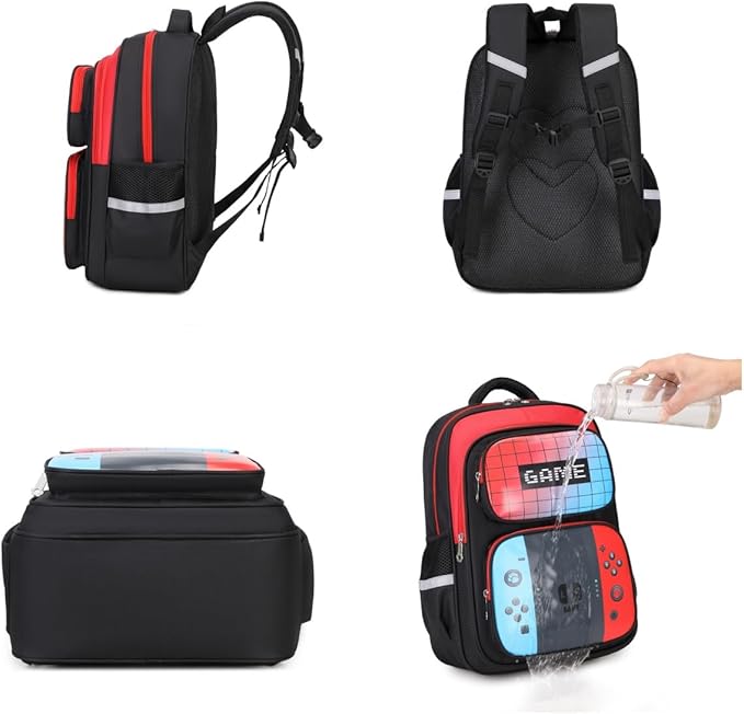 Boys Backpack 3d Cartoon GameBag for Children Teens School Backpacks for Waterproof Kids Backpack 17″Travel Backpacks (GAME)