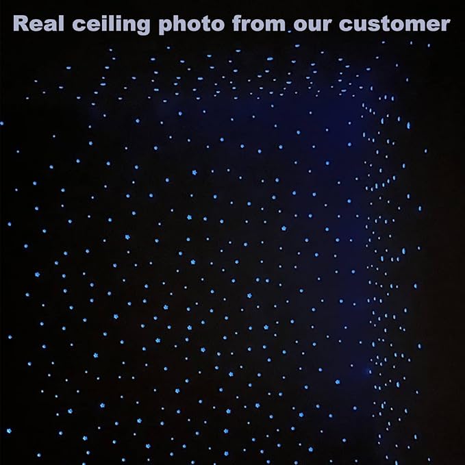 Glow in The Dark Stars Decals Decor for Ceiling 633 Pcs Realistic 3D Stickers Starry Sky Shining Decoration Perfect for Kids Bedroom Bedding Room Gifts(Blue)