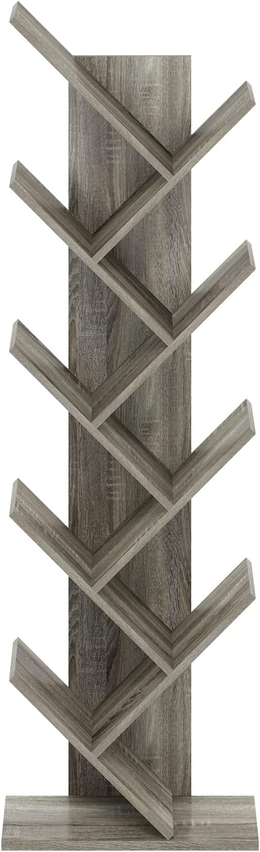 Furinno Tree Bookshelf 9-Tier Floor Standing Tree Bookcase, French Oak