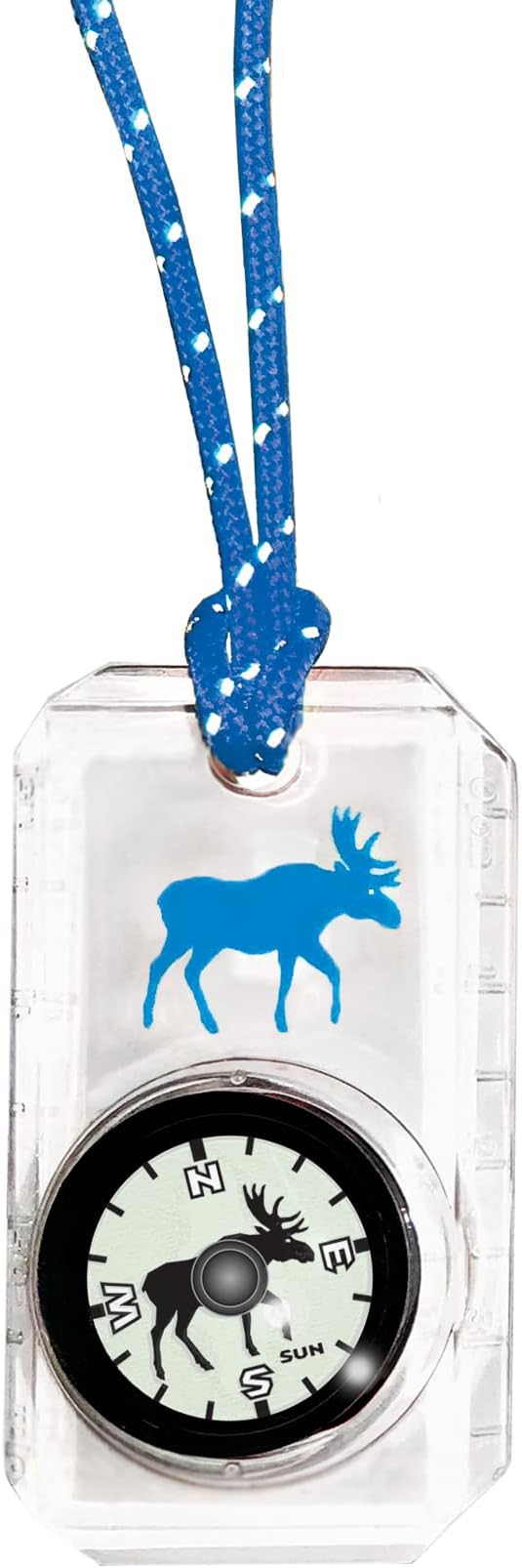 Big Discoveries Wildlife Compass for Kids - Children's Compasses for Camping, Hiking, and Exploring | Break-Away Neon Lanyard