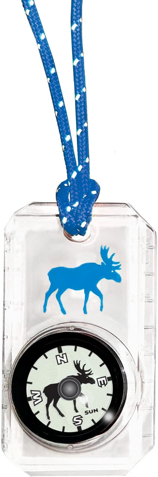 Big Discoveries Wildlife Compass for Kids - Children's Compasses for Camping, Hiking, and Exploring | Break-Away Neon Lanyard