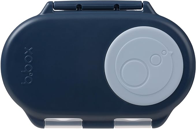 b.box Snack Containers for Kids, Toddler Snack Box Container, Reusable Small Bento Box for Lunch, School & Travel, Leak Proof, BPA free, Dishwasher Safe, Ages 4 months+ (Midnight, 12oz)