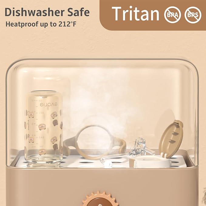 Evorie Tritan Spill Proof Toddler Straw Sippy Cup, 10 oz for Baby and Toddlers 1-3 Years Old, No Spill Straw Water Bottle with Removable Handles, Ideal for School, BPA-Free, Evorie Smiles