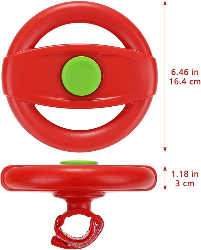 Accmor Stroller Steering Wheel Toy, Pretend Driving Simulated Steering Wheel for Baby Stroller Shopping Carts, Universal Detachable Funny Stroller Shopping Carts Toy Attachment Accessories